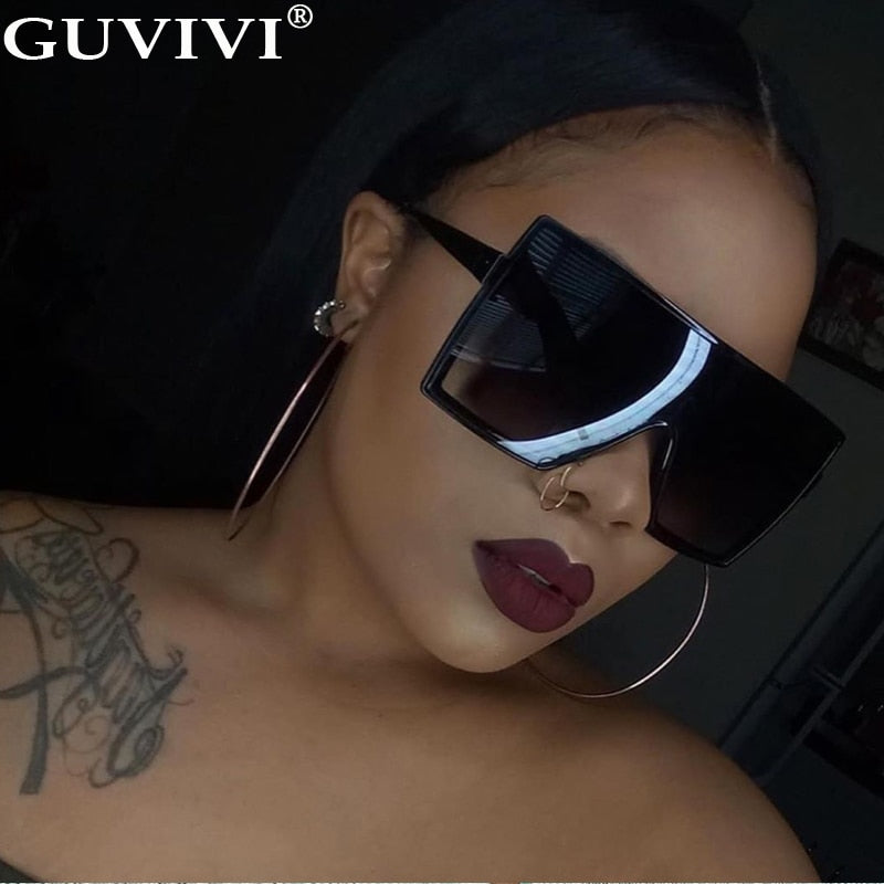 Oversized Square Sunglasses Women 2020 Fashion Gradient Sunglasses Men Glasses Luxury Brand Sunglasses Ladies UV400 eEyewear