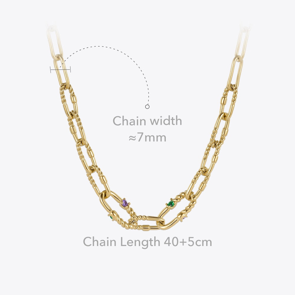 ENFASHION Goth Twist Choker Stainless Steel Necklace For Women Zircon Necklaces 2021 Halloween Fashion Jewelry Colar P213263